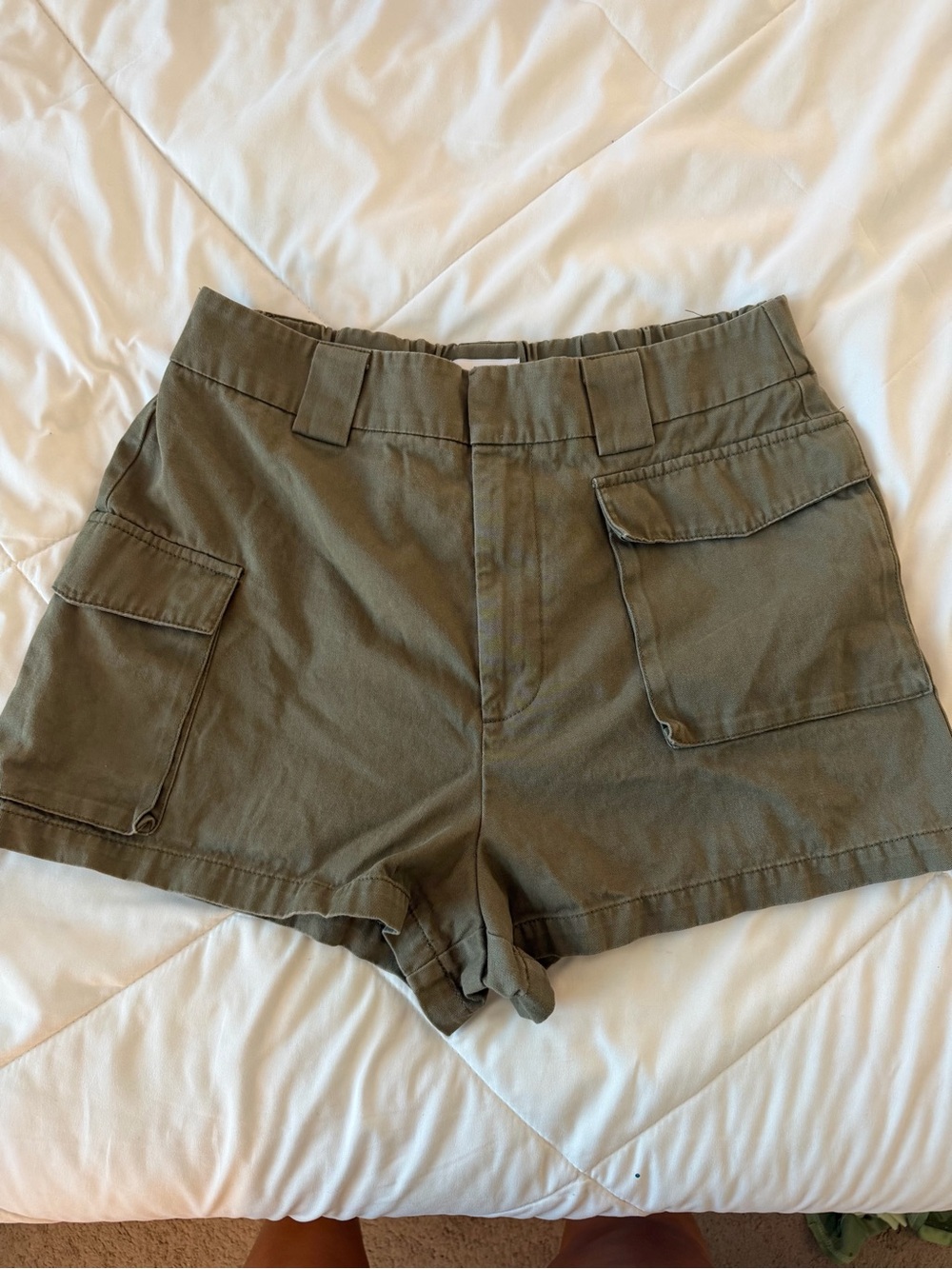 TNA Olive Green Cargo Shorts